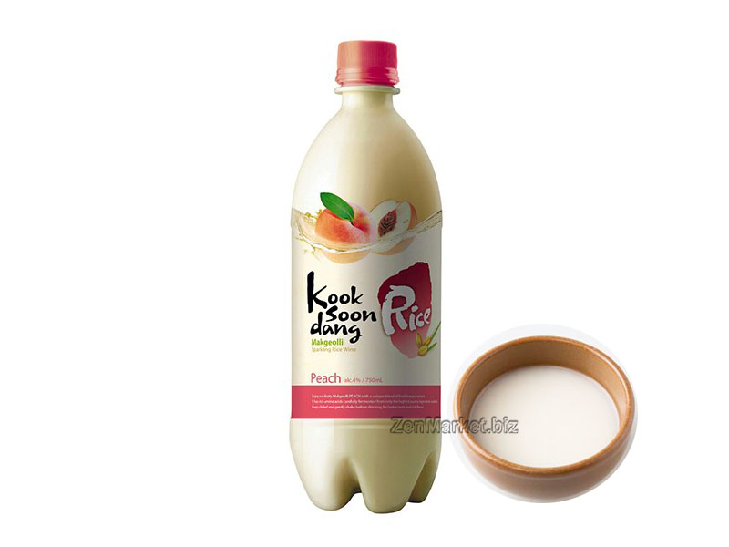 Vino di Riso Makgeolli alla Pesca 750ml(3% Vol.), Kooksoondang