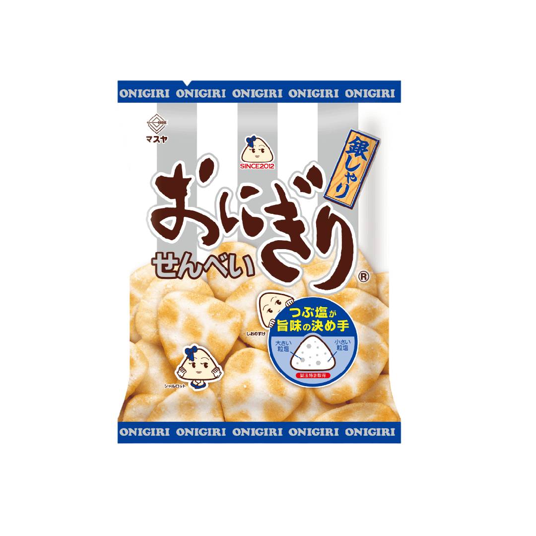 Nuovo progetto (44) Onigiri Senbei cracker di riso argentati 85 g, Masuya - immagine 1