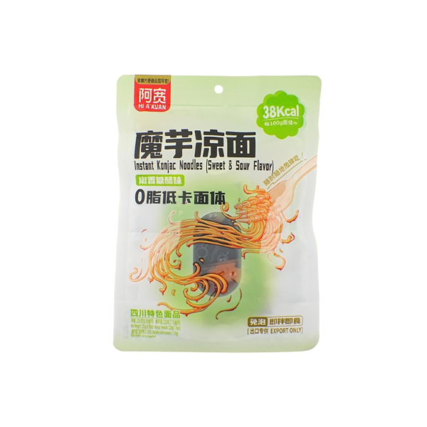 五洲网站产品图片-2024-11-28T152419.227-600x600 Baijia A-Kuan Tagliatelle Konjac Istantanee Gusto Agrodolce 255g - immagine 1