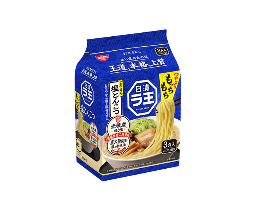 nissin raoh Nissin RAOH Tonkotsu Salt Ramen 3 pacchetti 258 g - immagine 1
