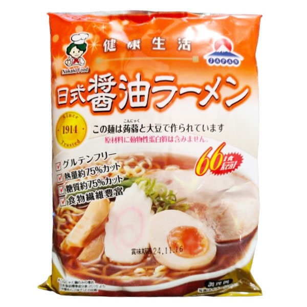 Ramen Konnyaku in stile giapponese alla Salsa di Soia 148g, Nakaki