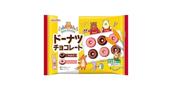 Donuts alla Fragola e al Cioccolato Croccante 18 monoporzioni 91g, Meito