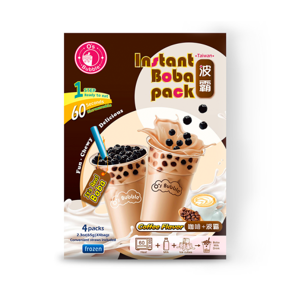 Bubble Tea istantaneo al Caffè congelato 4 pezzi 260g, O's Bubble