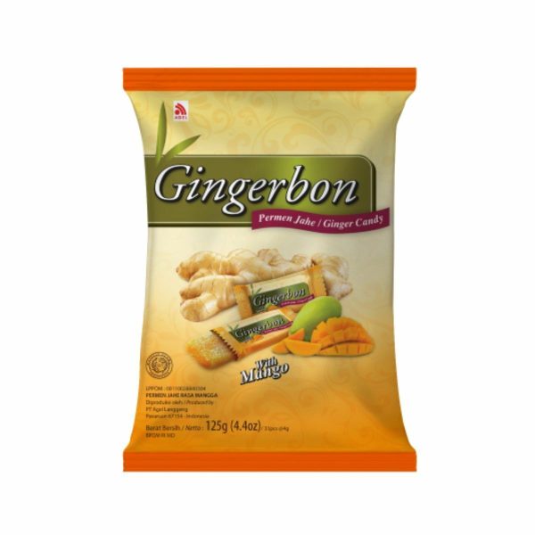 Caramelle Gommose allo Zenzero con Mango 125g, Gingerbon, Agel