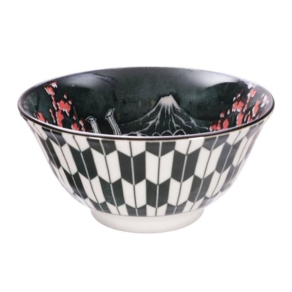 Ciotola giapponese in ceramica giapponese con Samurai