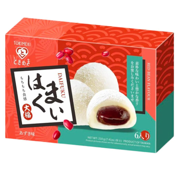 Daifuku Mochi agli Azuki Rossi 210g(6 Pezzi), Tokimeki