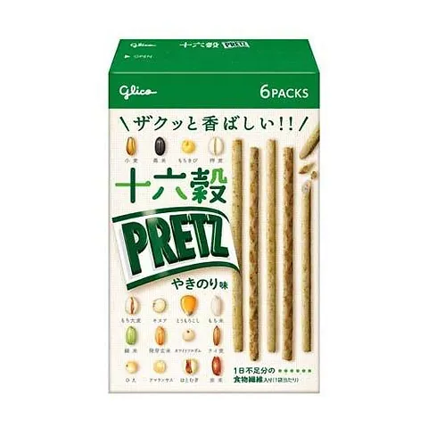 Pretz ai 16 Grani Misti Alghe Tostate 60g(6 Pacchi), Glico