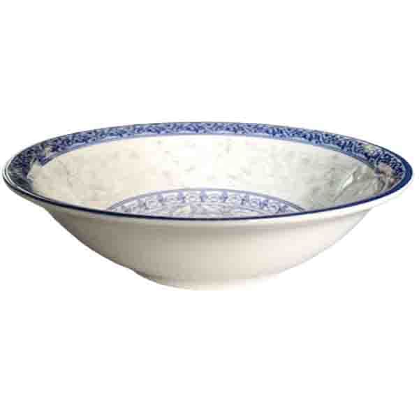 Ciotola bianca di Porcellana con fiori e rami blu 20,7x6cm