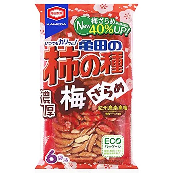 Kameda Kaki no Tane Rich Ume Zarame, 6 Porzioni