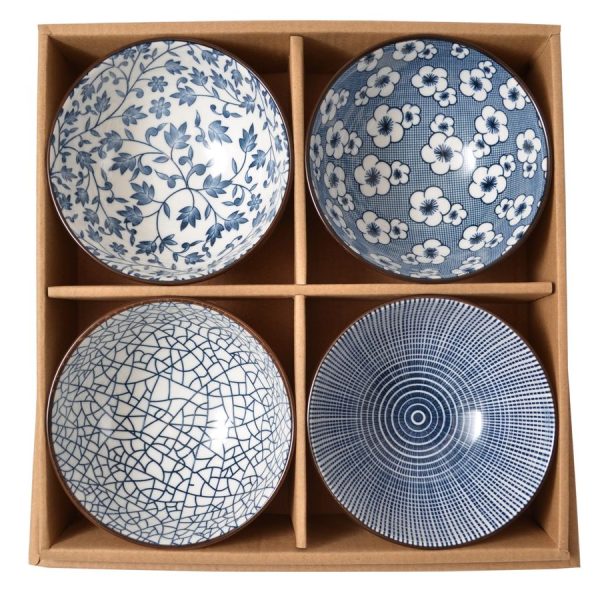 Set di Ciotole 4 pezzi 11x6 cm, Edo Japan