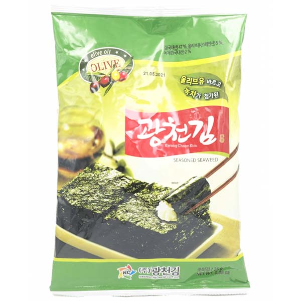 Alghe Condite con l'Olio d'Oliva 25g, KwangCheonKim