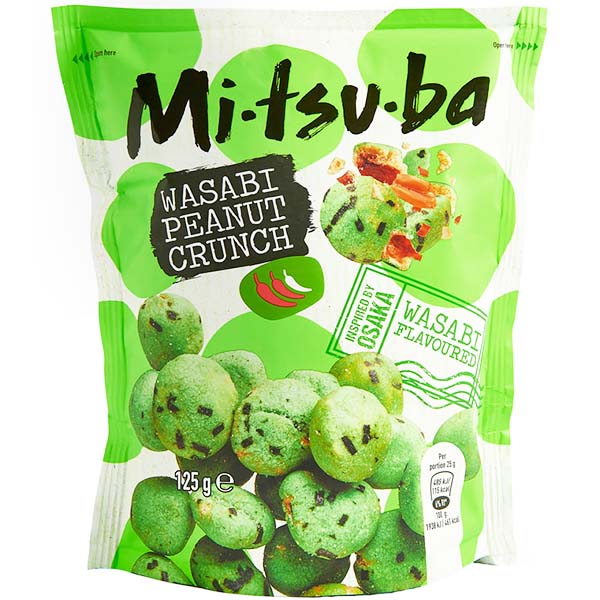 Arachidi ricoperte al Wasabi Piccante 125g, Mitsuba