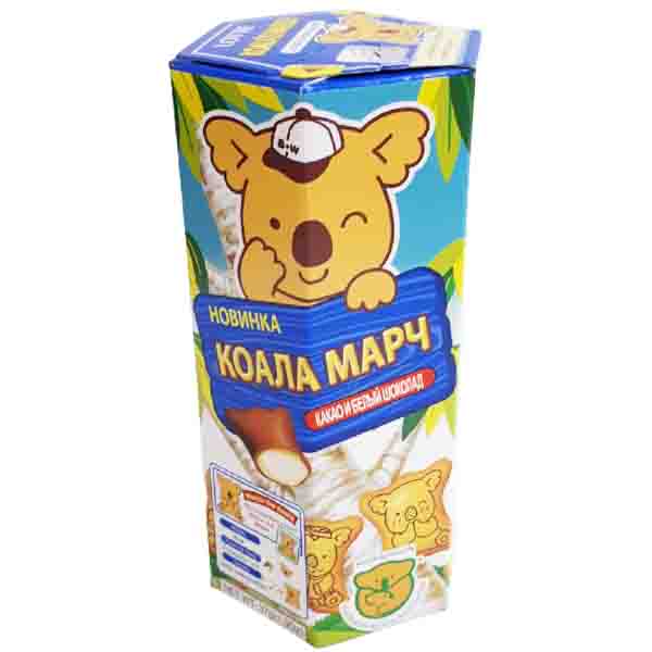 Biscotti Koala's March con ripieno di Cacao e cioccolato Bianco 37g, Lotte