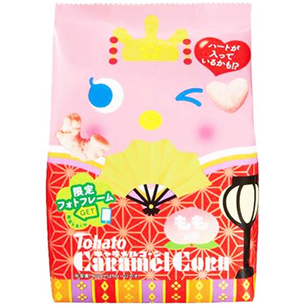 Caramel Corn alla Pesca EDIZIONE FESTIVAL DELLE BAMBOLE 77g, Tohato