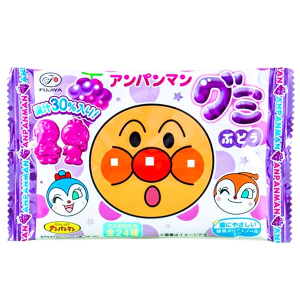 Caramelle Gommose di Anpanman all'Uva (6 Pezzi), Fujiya
