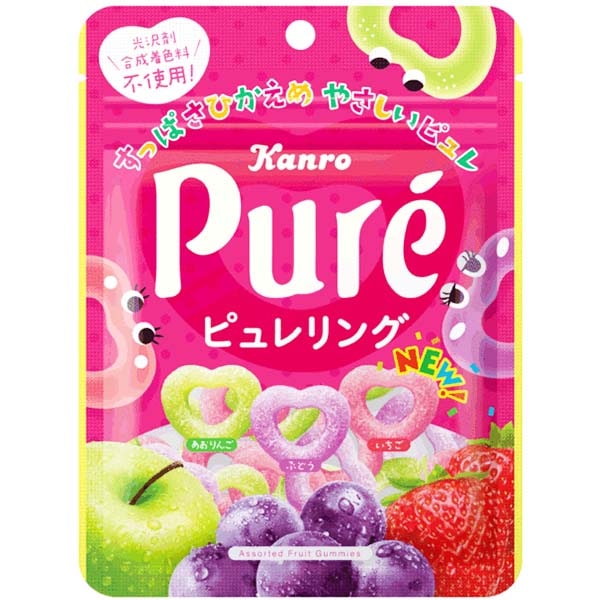 Caramelle Purè Gommose alla Frutta Assortiti 63g, Kanro