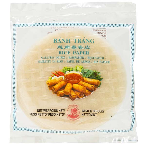 Carta di Riso per Involtini Vietnamiti 454g, 16 CM Cock Brand