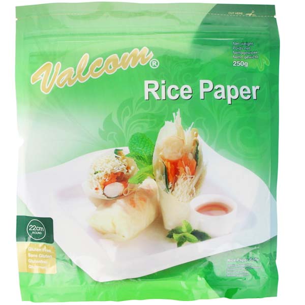 Carta di Riso Rotonda per Involtini (22cm), Valcom