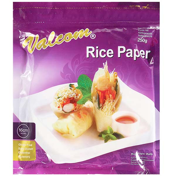 Carta di Riso Rotonda per Involtini (16cm), Valcom