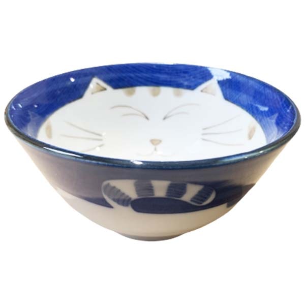 Ciotolina in Porcellana con Gatto per Riso (13,6x6,8cm)