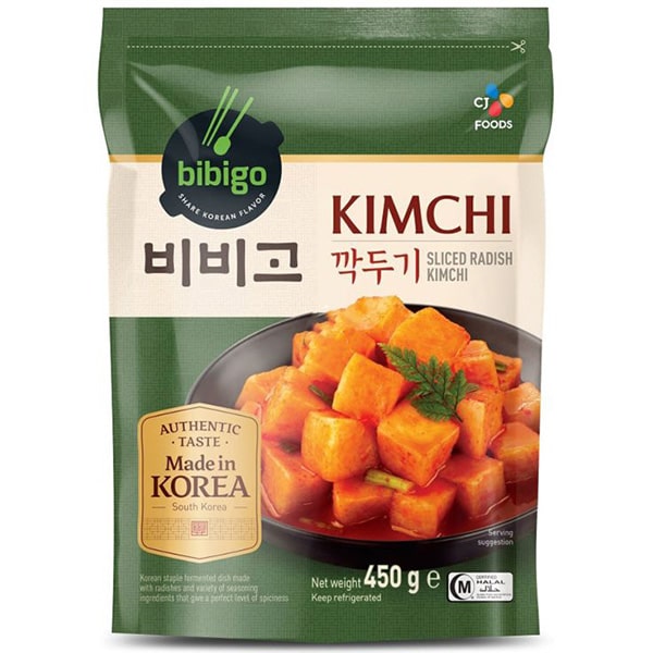 CJ Bibigo Kimchi ravanello tagliato, 450g
