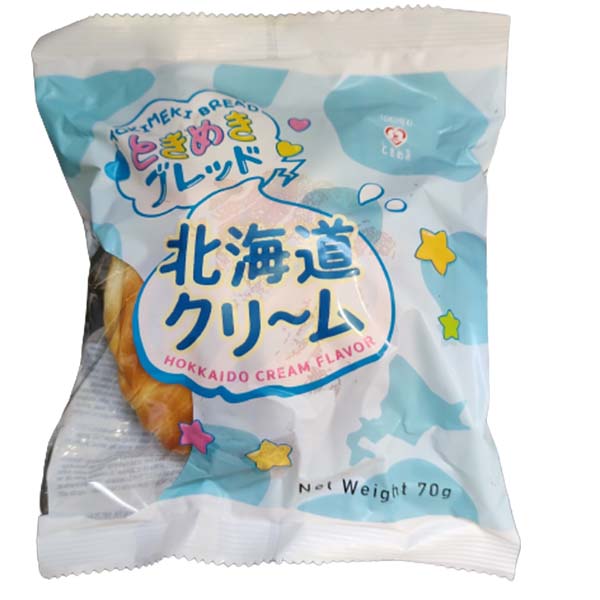 Pane giapponese alla crema Hokkaido 70g, Tokimeki Bread