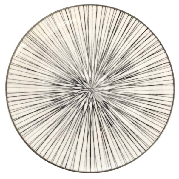 Piattino in Porcellana con Righe (16,4x2,1cm), Tokyo Design