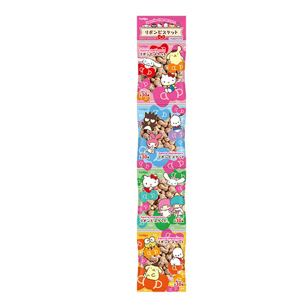 Biscotti Sanrio a forma di Fiocchi 4 Pezzi 80g, Hokka