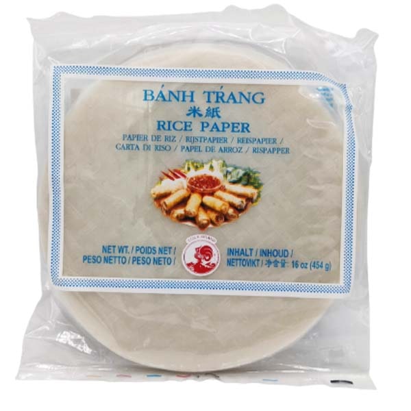 Carta di riso per involtini primavera vietnamiti 454g/22cm, Cock