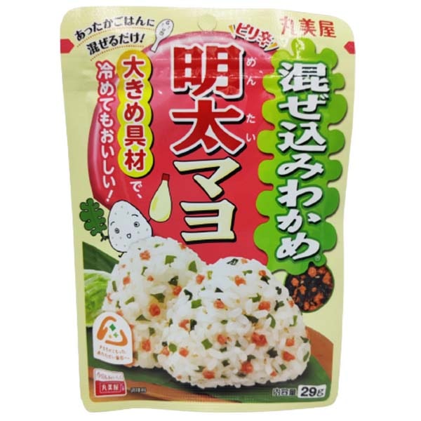 Furikake con Wakame, Maionese e Uova di Merluzzo Piccante 29g, Marumiya